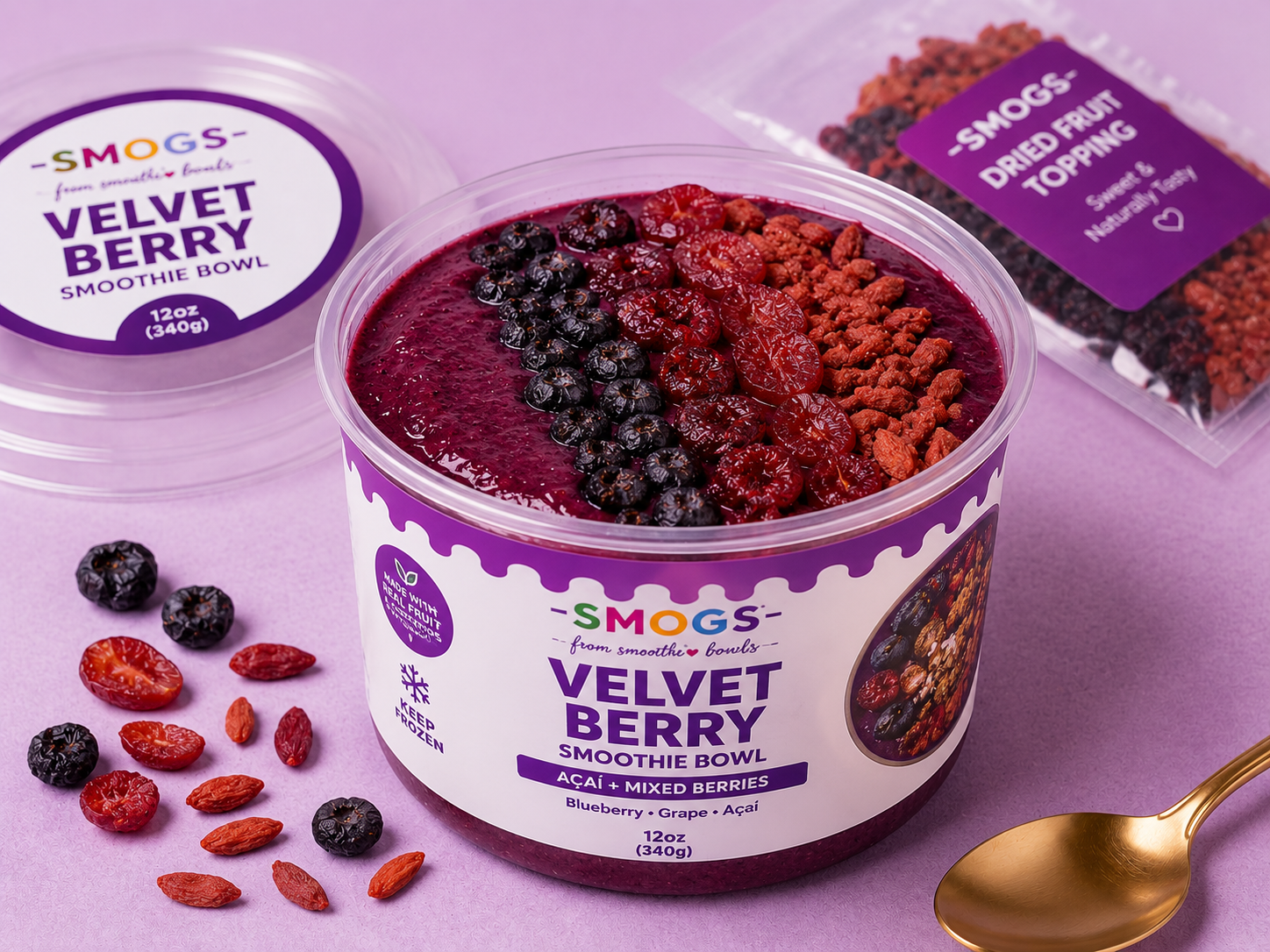 ❄️ Velvet Berry Frozen Smoothie Bowl (12oz)