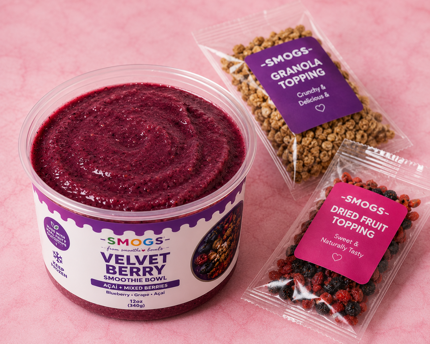 ❄️ Velvet Berry Frozen Smoothie Bowl (12oz)